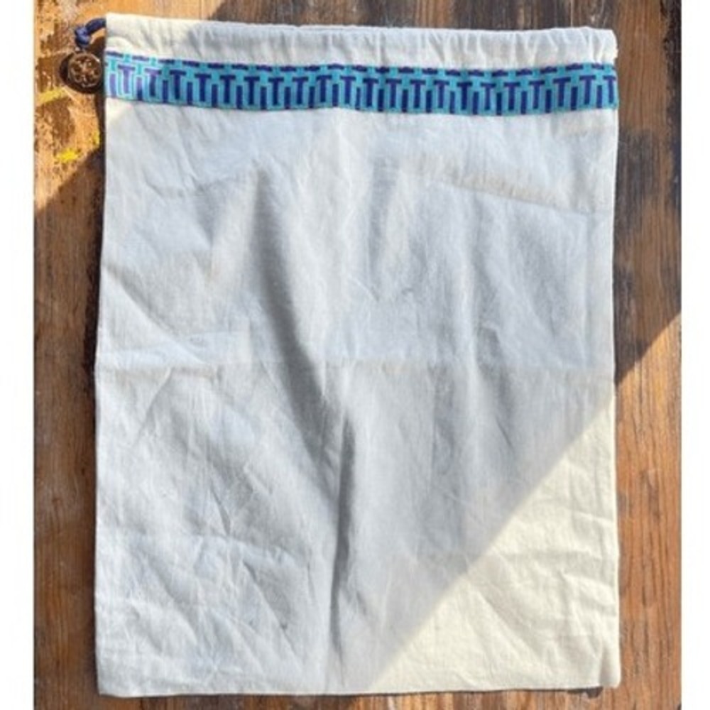 Tory Burch Women's Purse Shoe Travel Storage Dust Bag White Blue OS‎